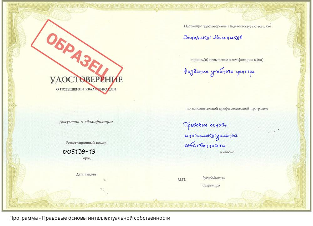 Правовые основы интеллектуальной собственности Волгодонск